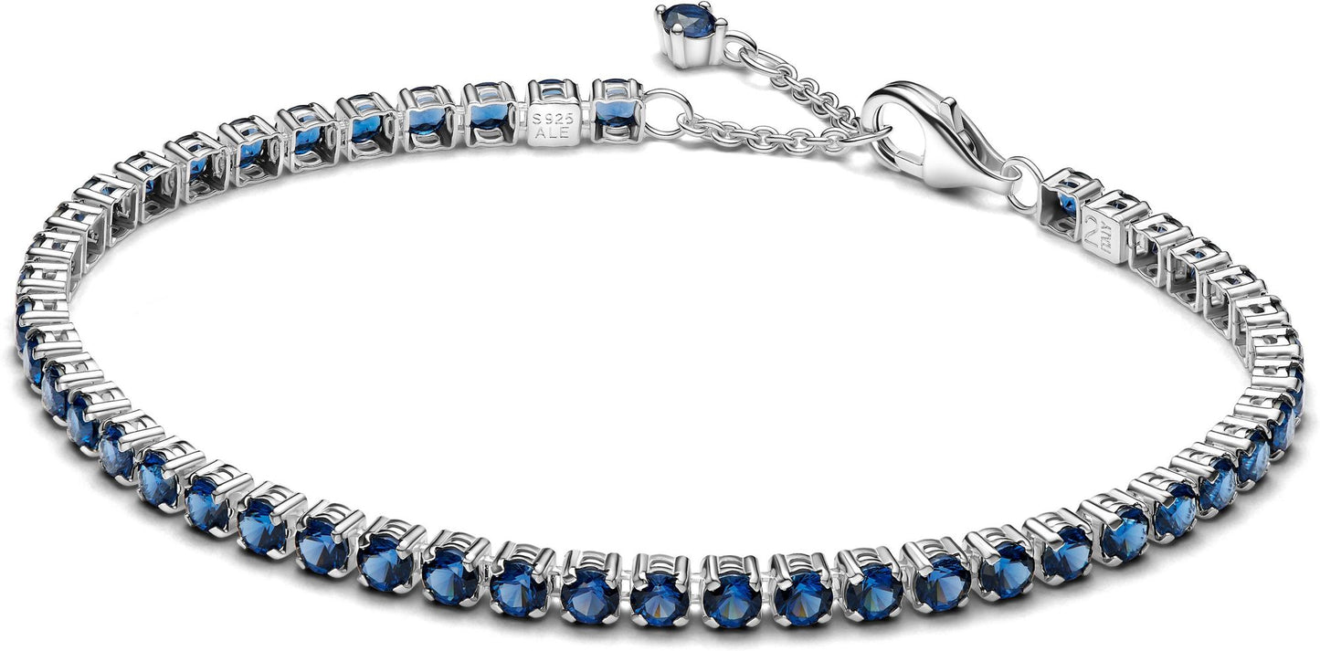 Pandora Sterling silver Man-made crystal Blue 591469C02 Braccialetto per donne