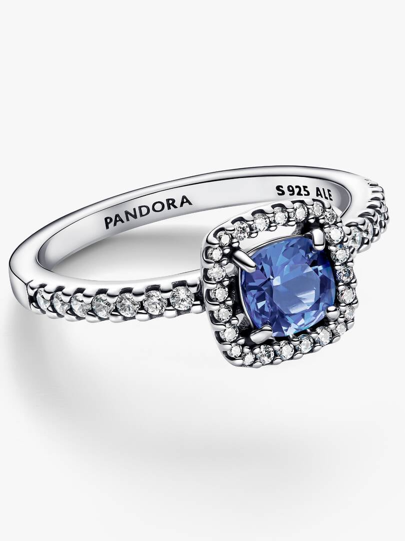 Pandora Anello Punto Luce Quadrato Blu 193555C01