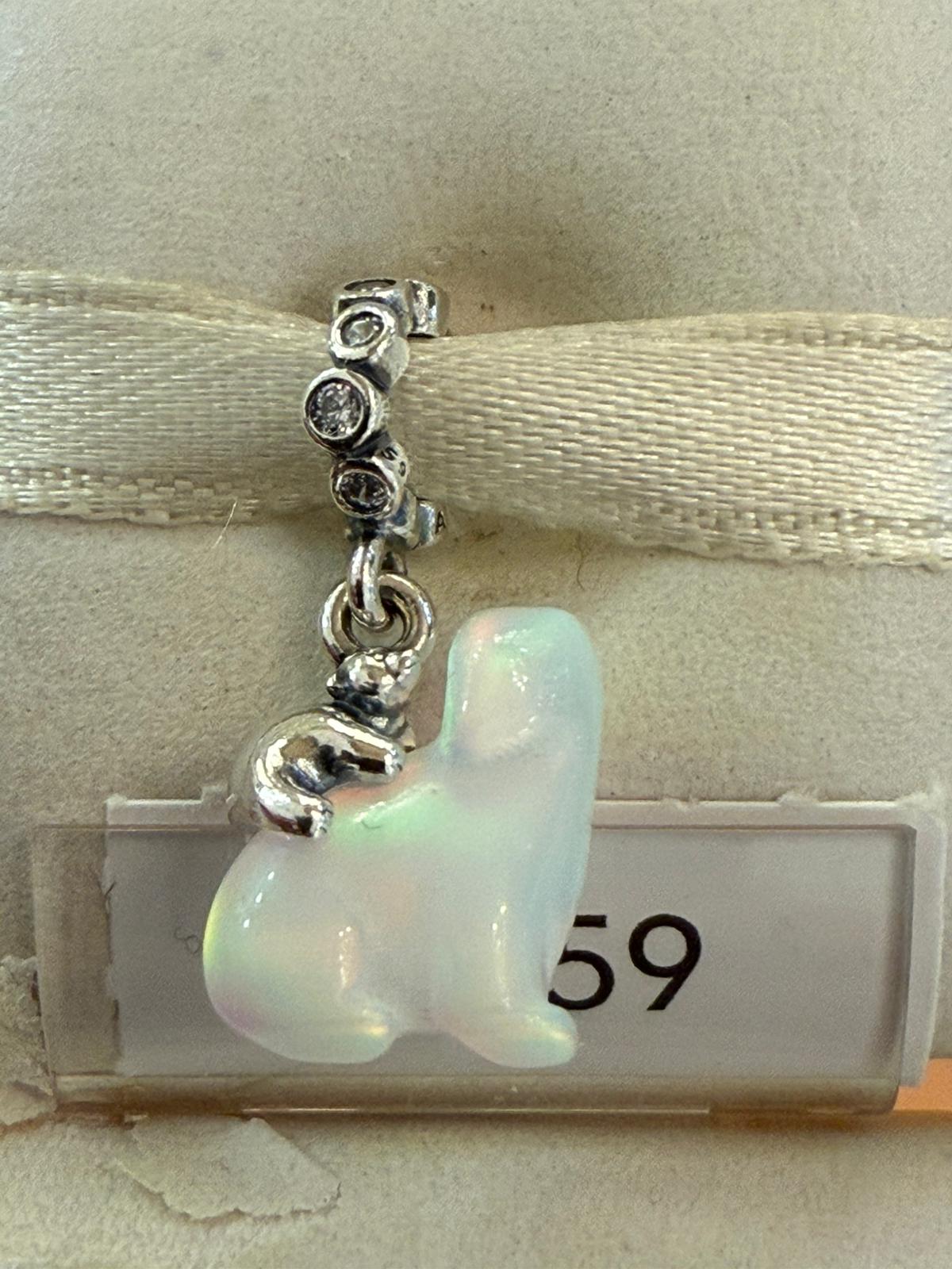 Charm Pendente Pandora - Leone Marino in Opale Sintetico con Gattino