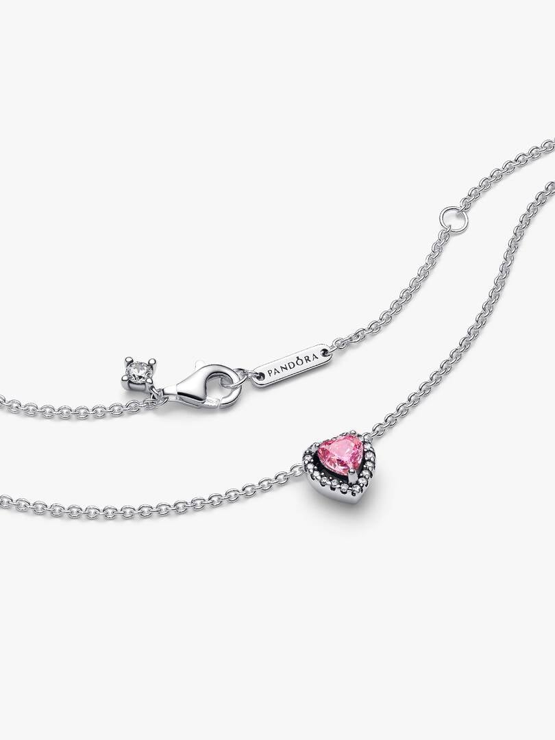 Pandora Collana Cuore in Rilievo Rosa 398425C02