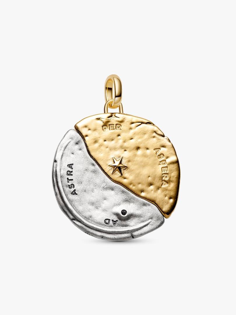 Charm Medallion XL Sole e Luna "Per Aspera Ad Astra" 764806C01