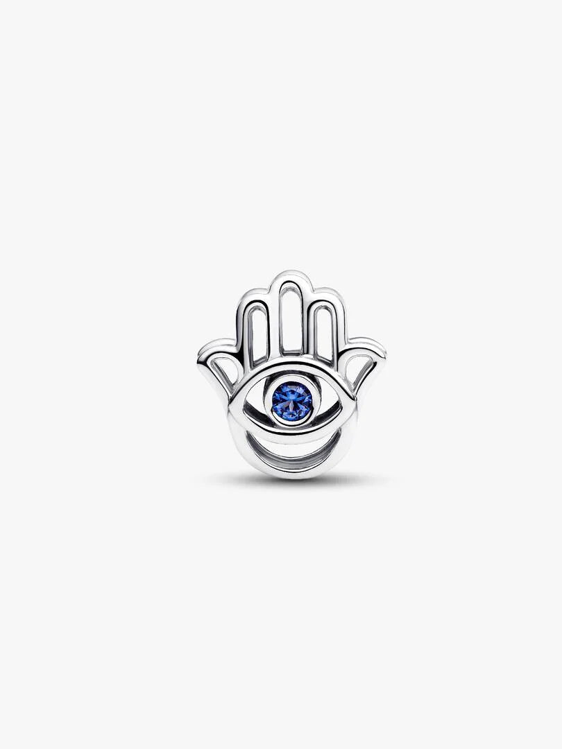 Pandora Openwork Mano di Fatima Pietra Blu 794062C01