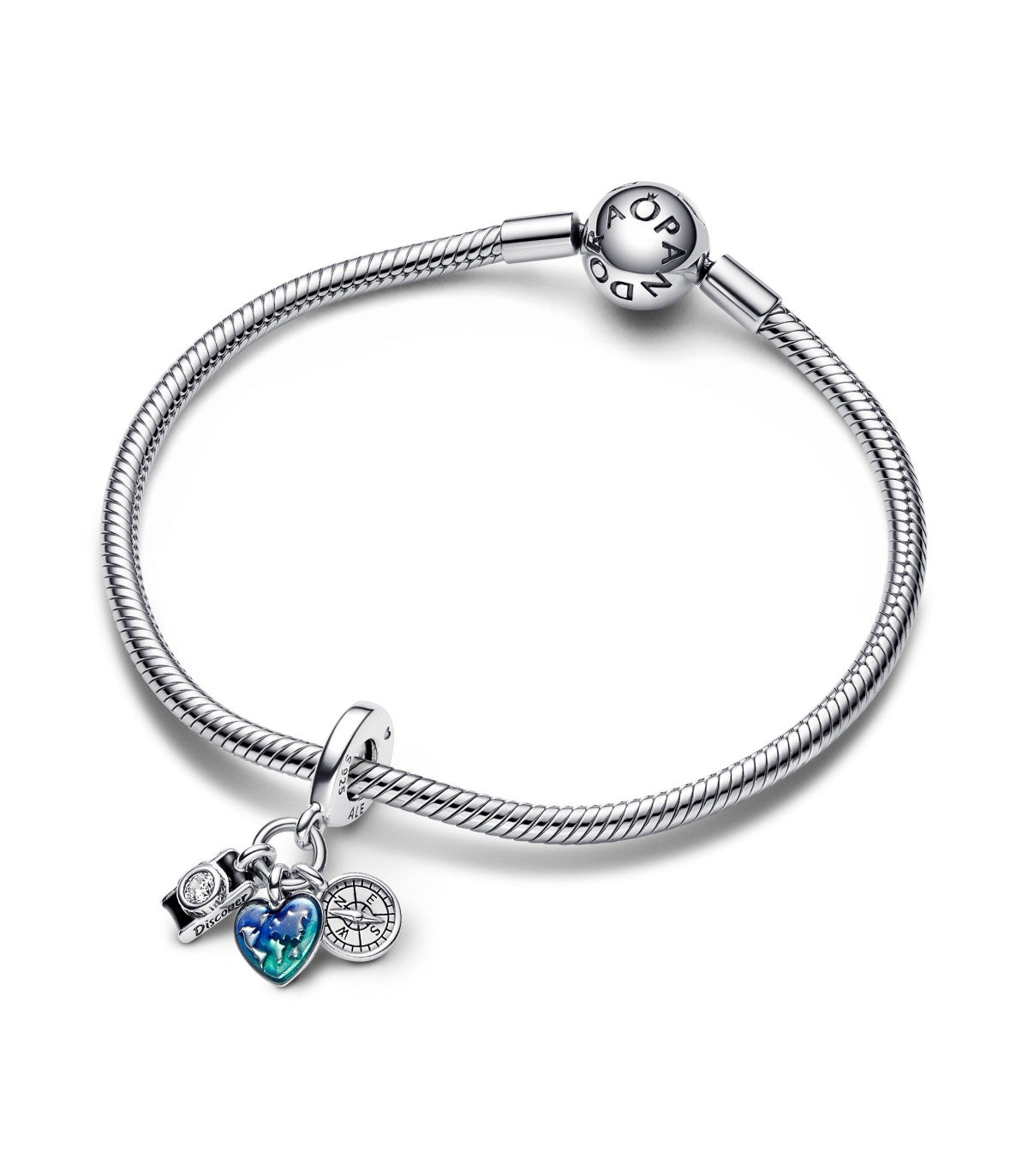 Charm Pendente Fotocamera, Cuore e Bussola 792703C01