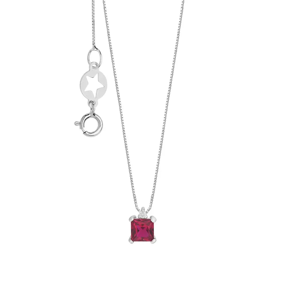 Collana Oro, Rubino e Diamante COMETE GLB 1680