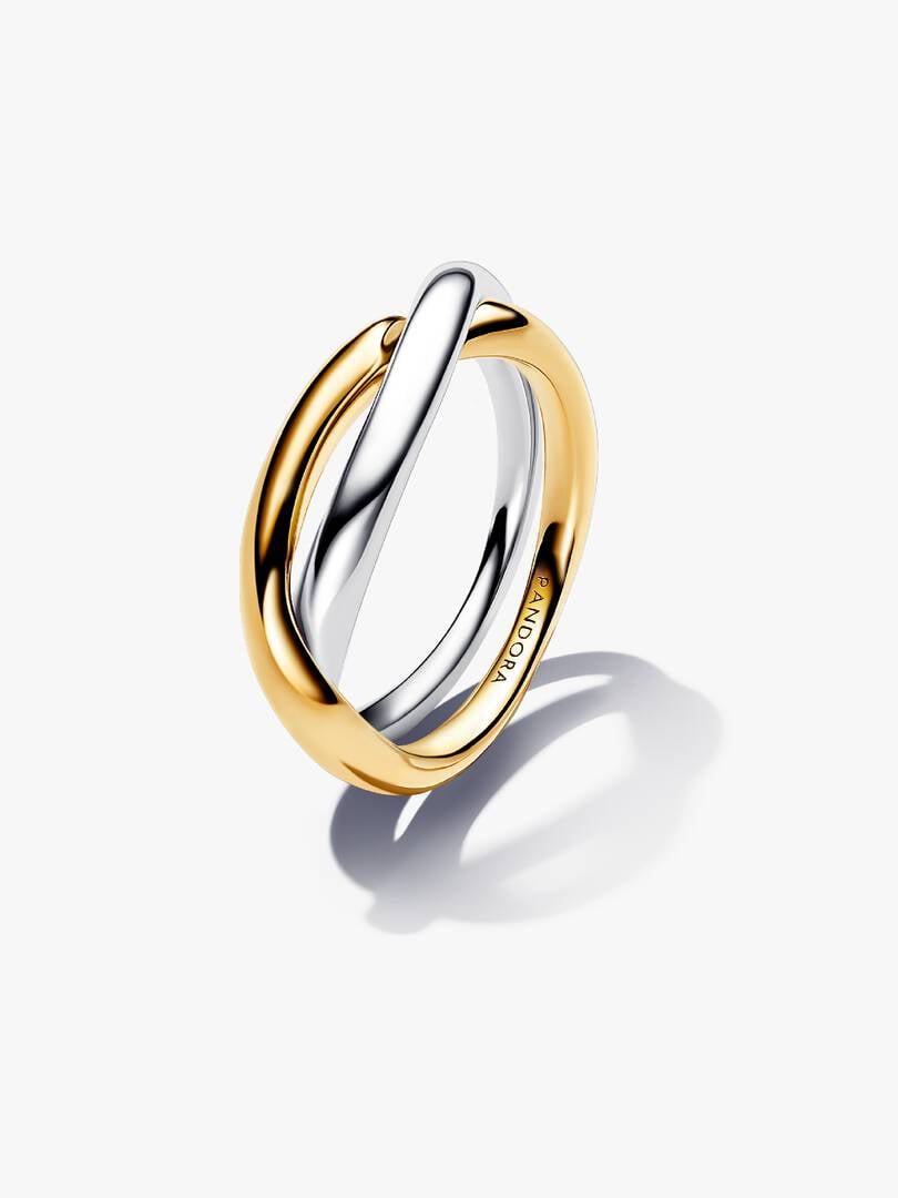 Pandora Anello Fascia Intrecciata Bicolore 163262C00