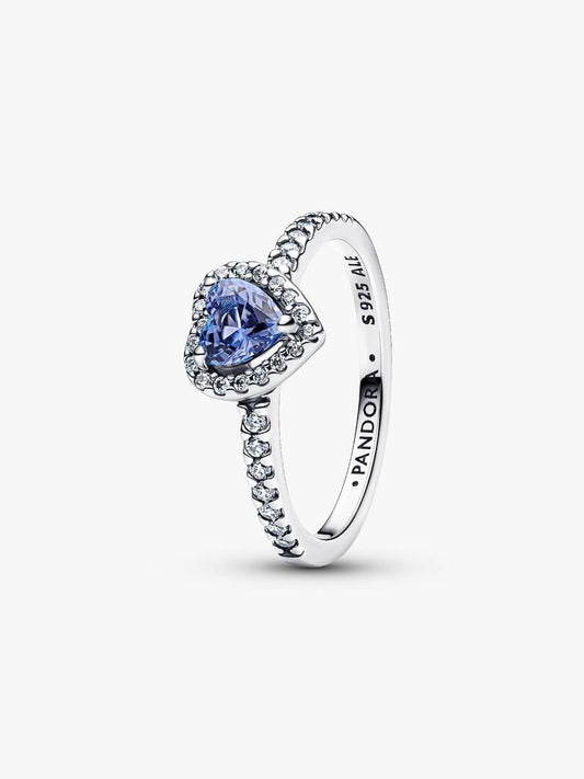 Pandora Anello Cuore in Rilievo Blu 198421C05