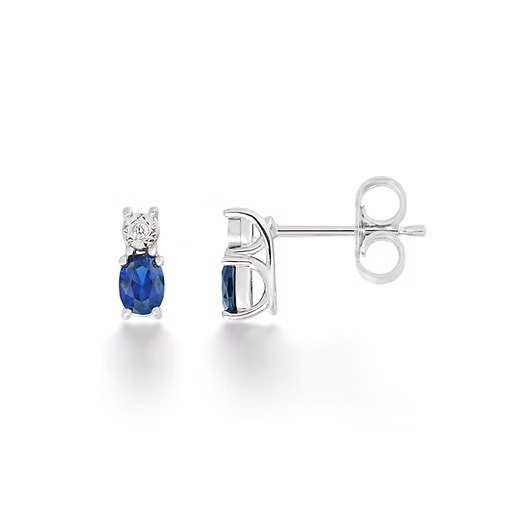 Comete Orecchini in Oro, Diamanti e Zaffiri Blu KORB1017