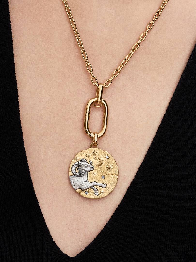 Charm Medallion XL Ariete "Acta Non Verba" 764997C01