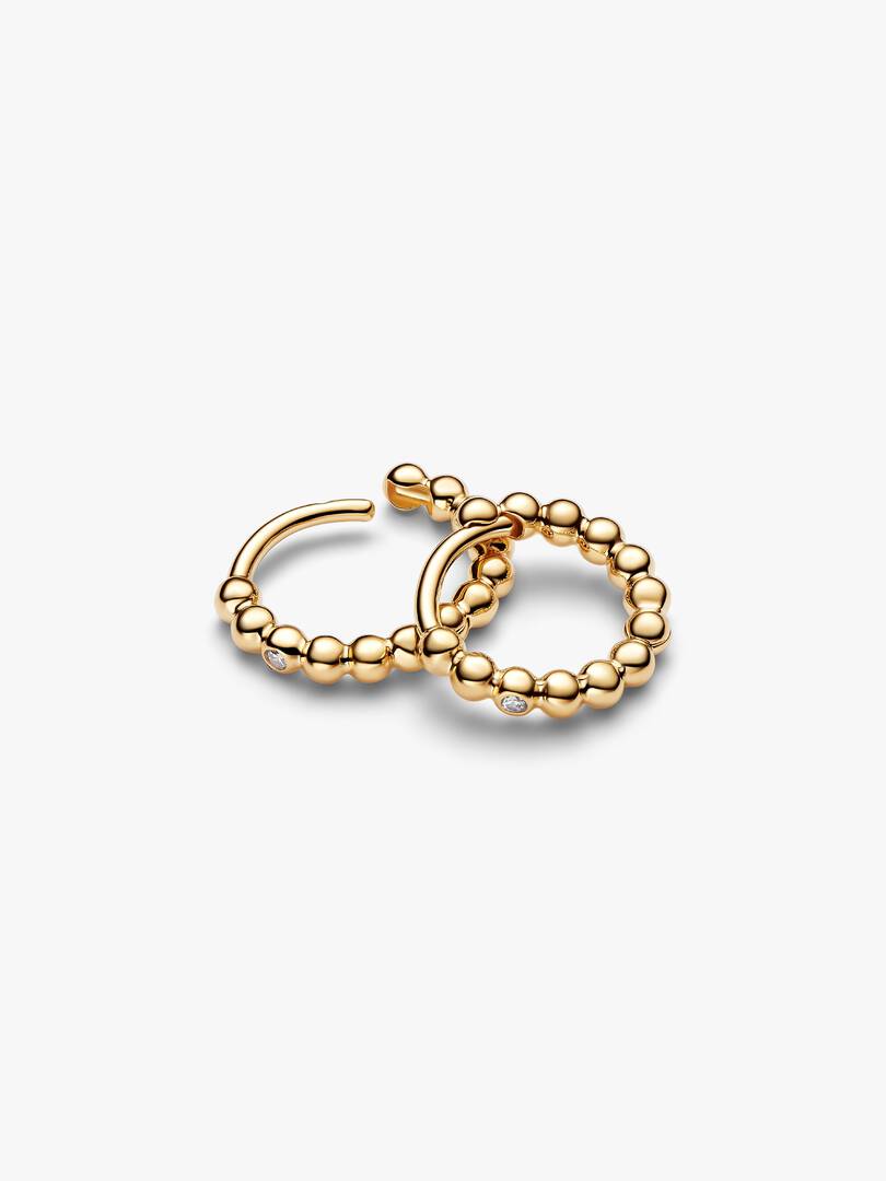 Orecchini Cerchi Piccoli Sfere con punto luce 264823C01