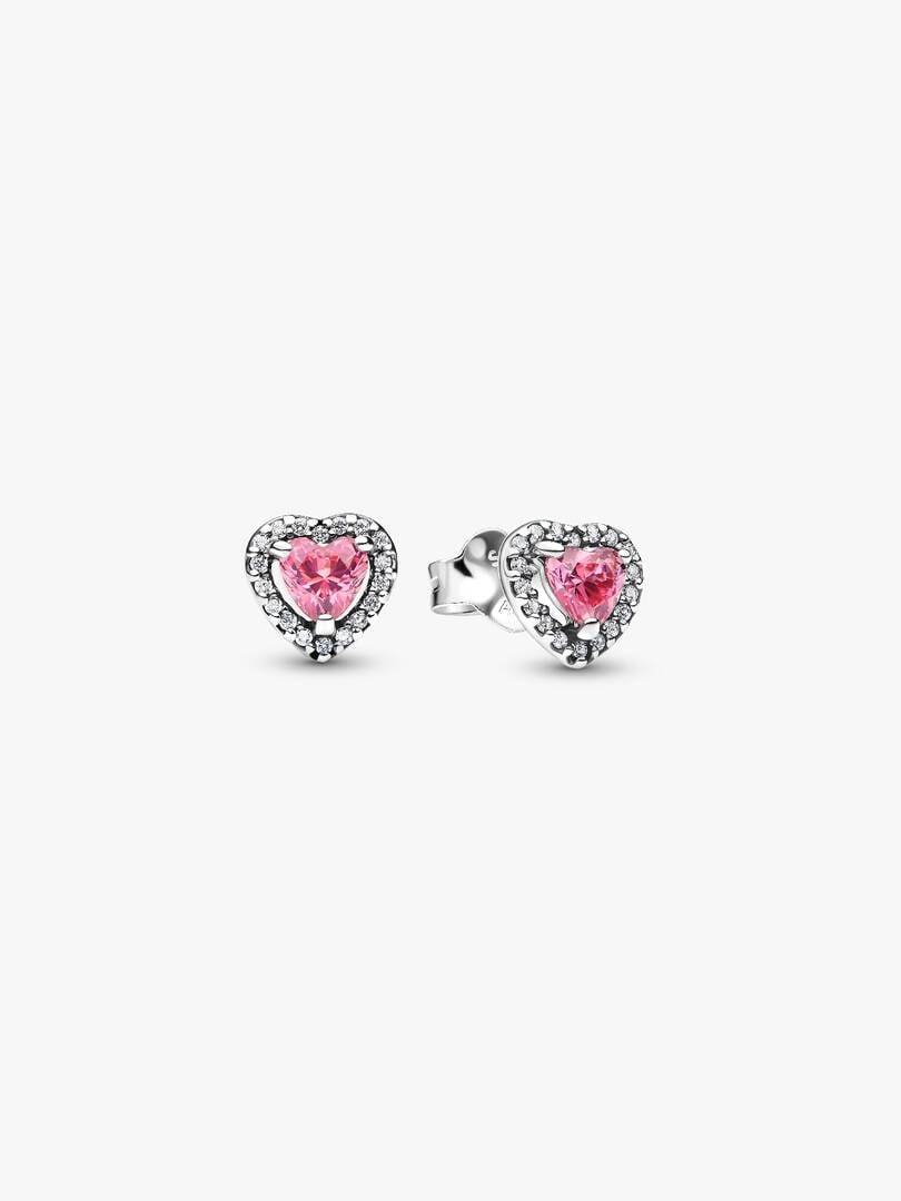 Orecchini a cuore rosa