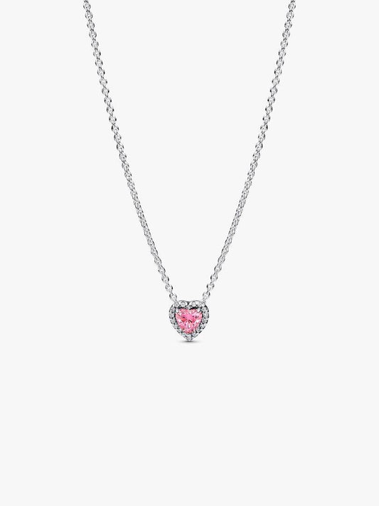 Pandora Collana Cuore in Rilievo Rosa 398425C02