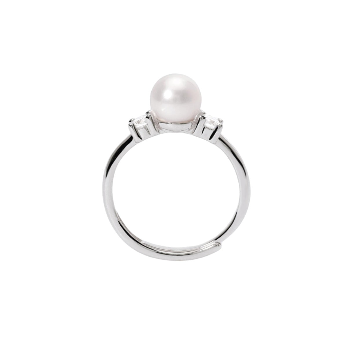 Mabina Anello donna argento,perle bianche e zirconi Mon cheri 523283