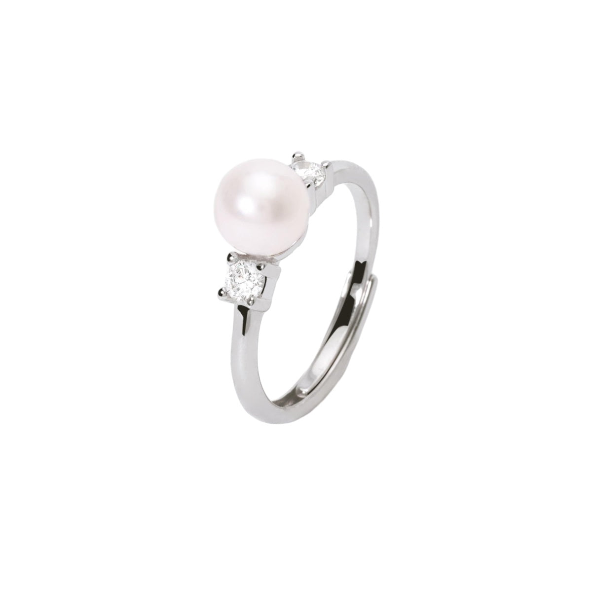 Mabina Anello donna argento,perle bianche e zirconi Mon cheri 523283