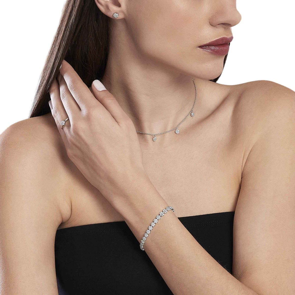 Mabina Anello donna argento 925 Fior fiore 523245