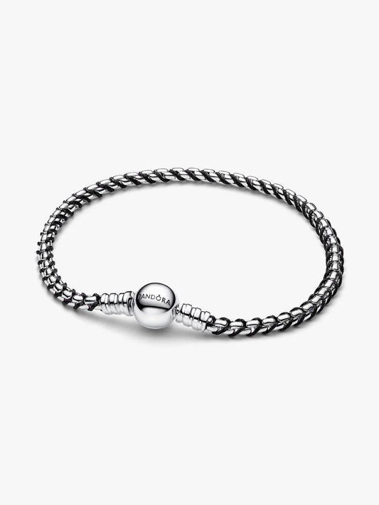 Pandora Bracciale Intreccio Tessuto Nero 593816C02