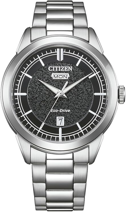 Citizen AW0151-85X Eco-Drive Orologio da uomo Orologio solare in acciaio inox color argento con quadrante nero