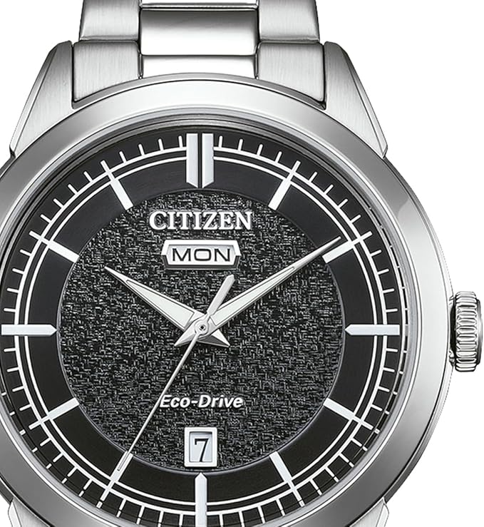 Citizen AW0151-85X Eco-Drive Orologio da uomo Orologio solare in acciaio inox color argento con quadrante nero