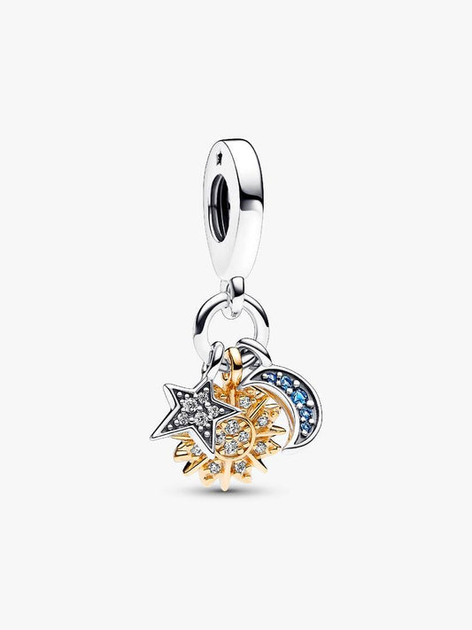 Pandora Charm Pendente Stella, Sole e Luna 762676C01