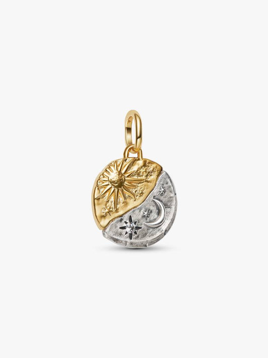 Pandora Charm Medallion Sole e Luna "Per Aspera Ad Astra"  763977C01