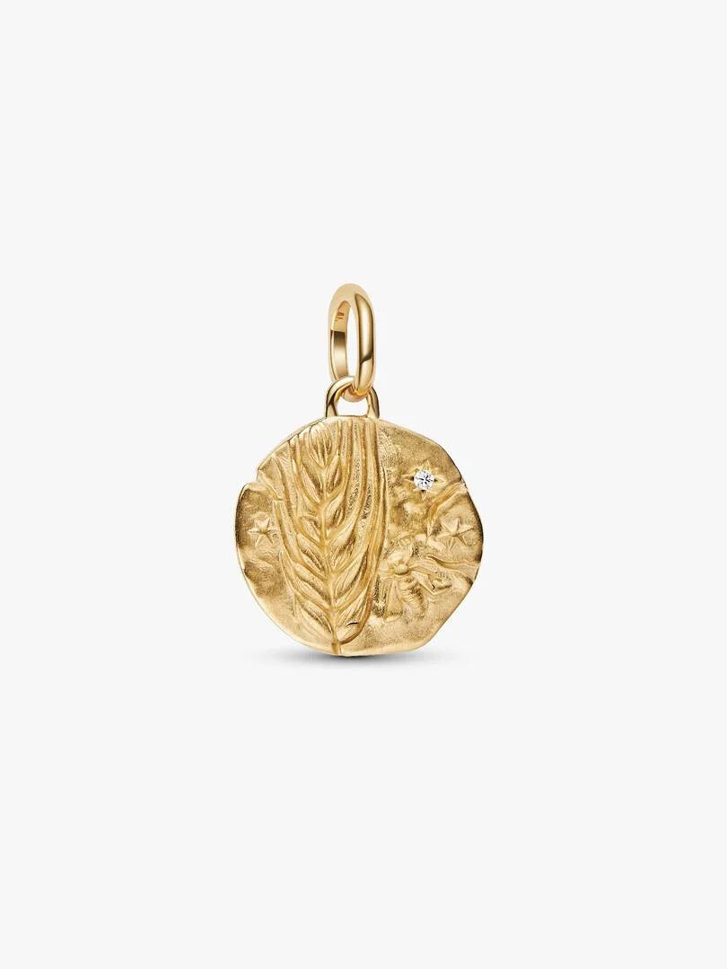 Charm Medallion Spiga di Grano "Virtus Vera Prosperitas" 764804C01