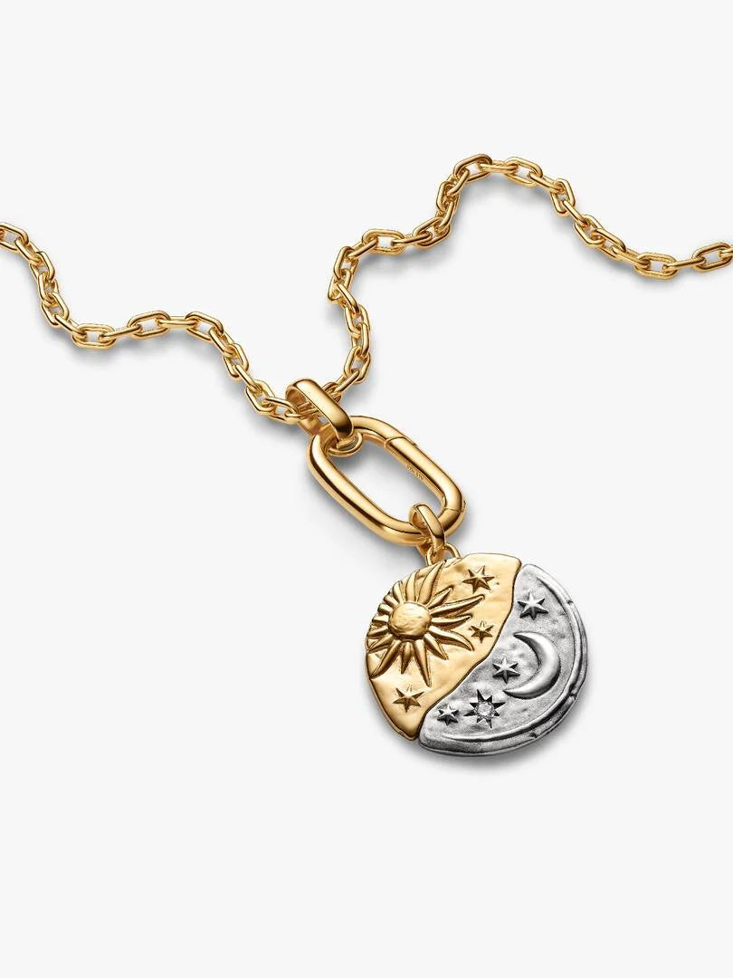 Charm Medallion XL Sole e Luna "Per Aspera Ad Astra" 764806C01