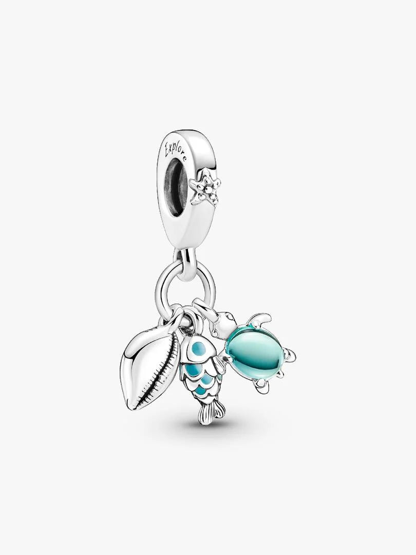 Pandora Charm Pendente Pesciolino, Tartaruga Marina e Conchiglia  791697C01