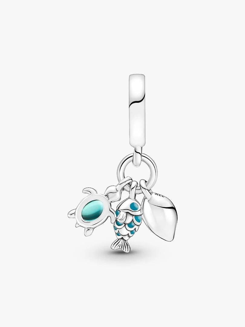 Pandora Charm Pendente Pesciolino, Tartaruga Marina e Conchiglia  791697C01