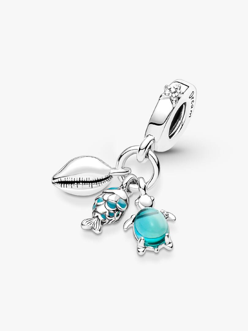 Pandora Charm Pendente Pesciolino, Tartaruga Marina e Conchiglia  791697C01
