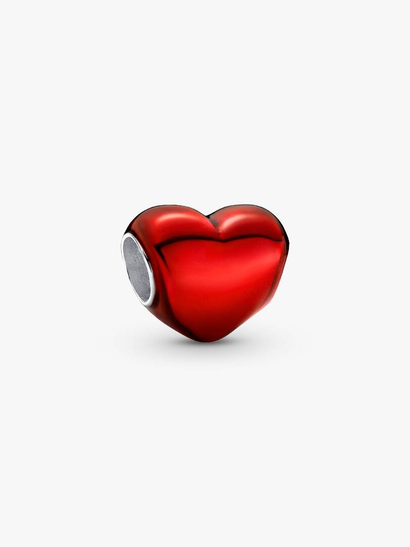 Pandora Charm Cuore Metallico Rosso 793337C02