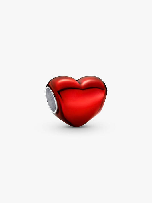 Pandora Charm Cuore Metallico Rosso 793337C02