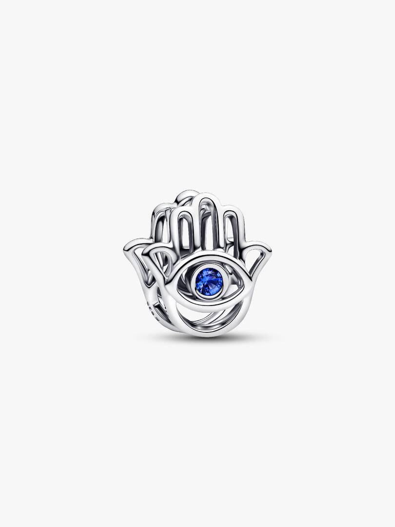 Pandora Openwork Mano di Fatima Pietra Blu 794062C01