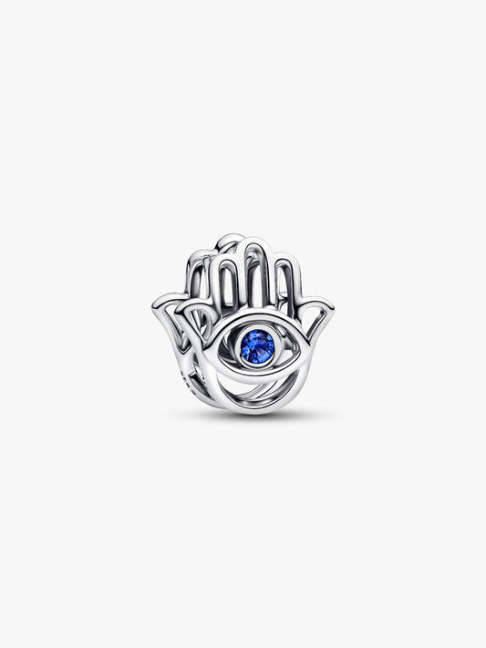 Pandora Openwork Mano di Fatima Pietra Blu 794062C01