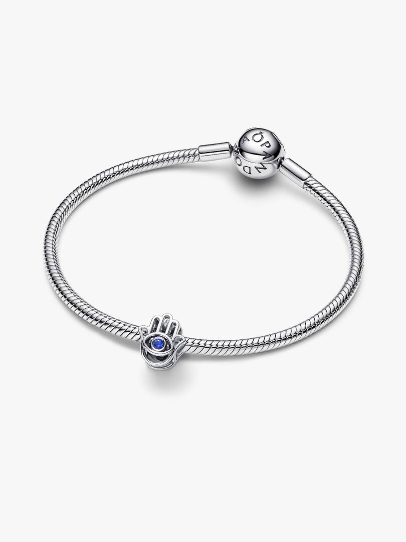 Pandora Openwork Mano di Fatima Pietra Blu 794062C01