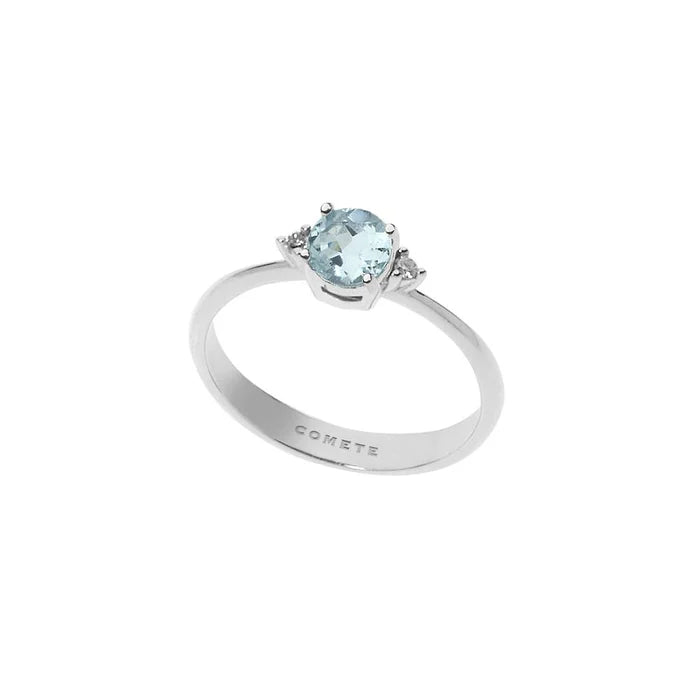 Anello Comete con Acquamarina e Diamanti ANQ 294