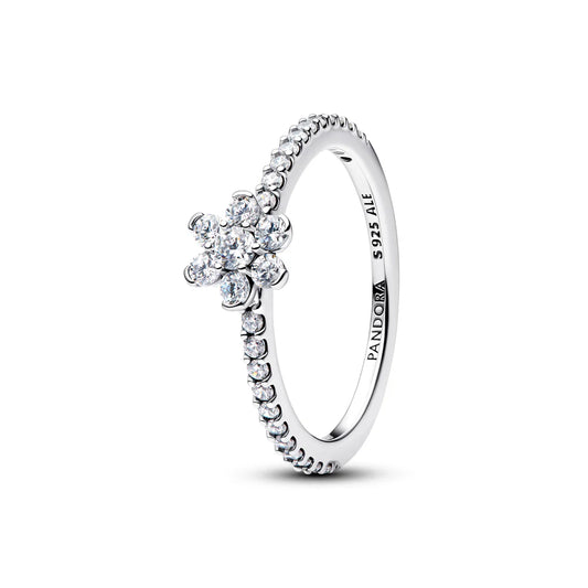 Pandora Anello a forma di fiore in argento sterling con zirconi cubici trasparenti 194499C01