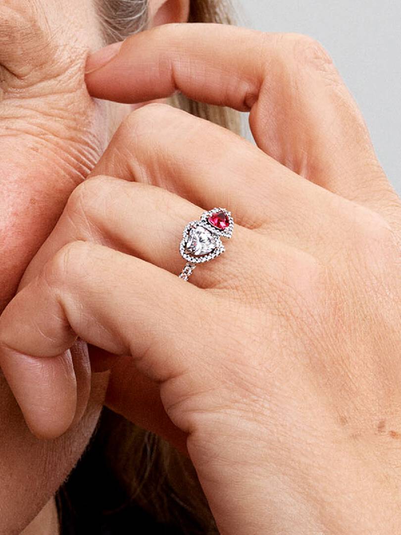 Pandora Anello Doppi Cuori 193662C01