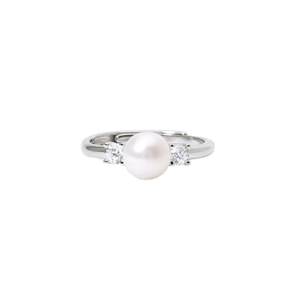 Mabina Anello donna argento,perle bianche e zirconi Mon cheri 523283