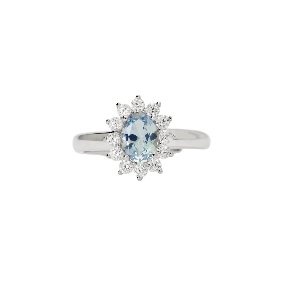 Anello con pietra azzurra