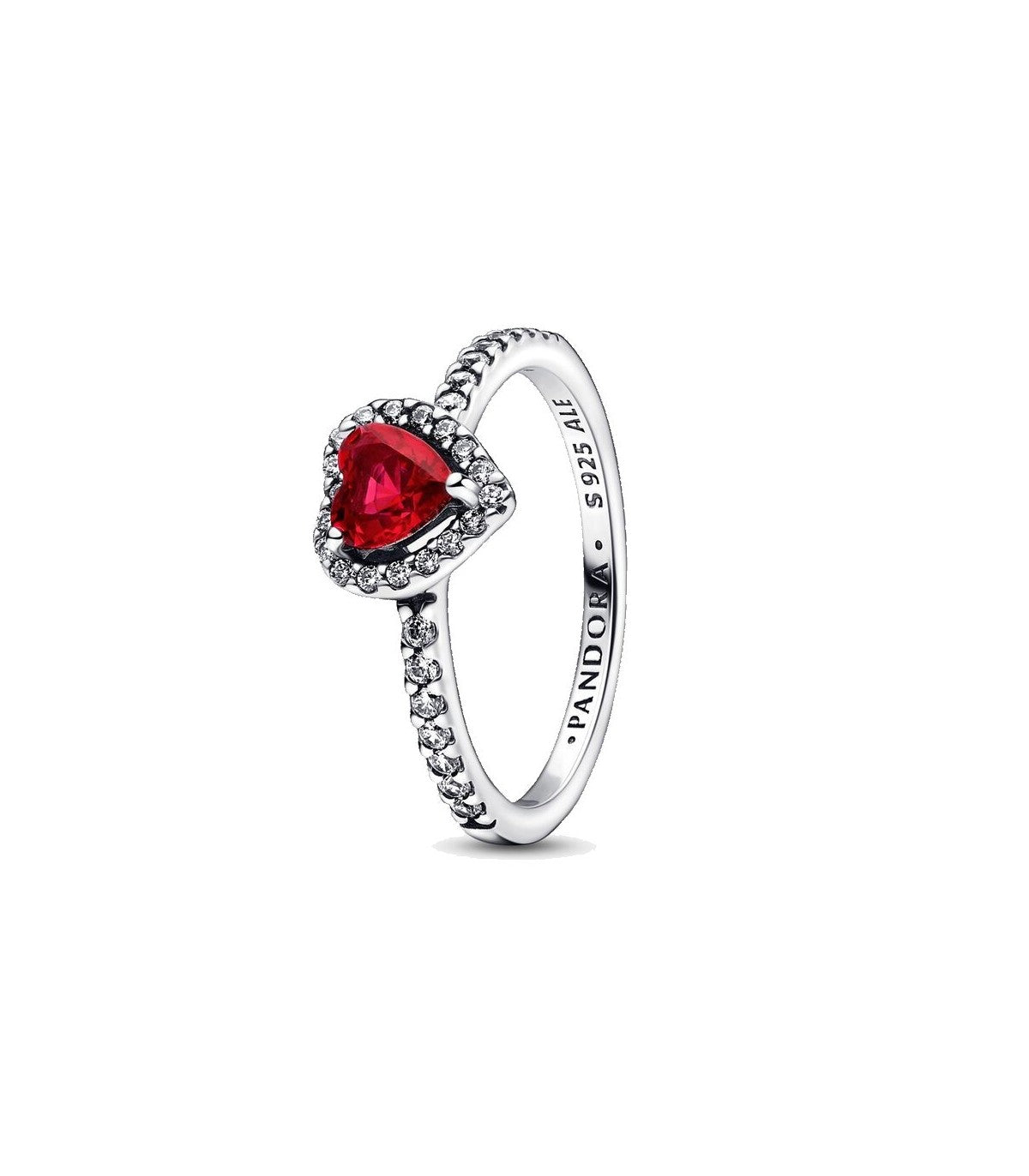 Anello Cuore Rosso e Pavè - Pandora