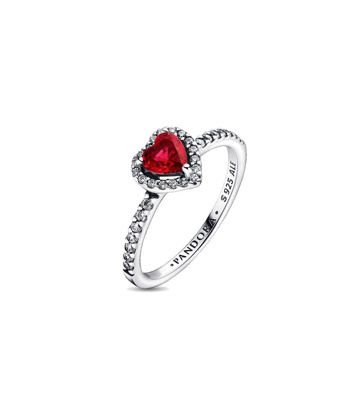 Anello Cuore Rosso e Pavè - Pandora