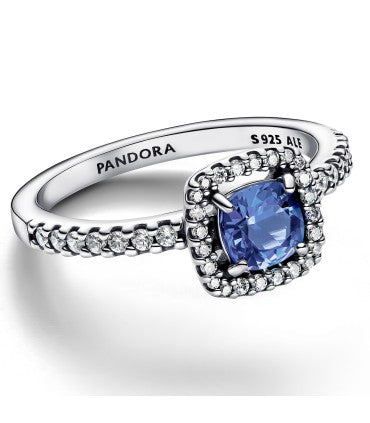 Anello Punto Luce Quadrato Blu 193555C01 - Pandora