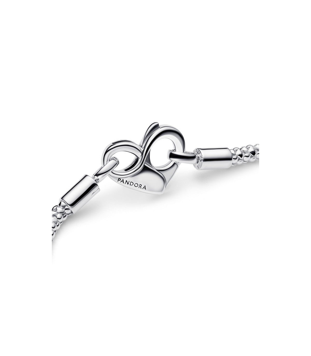 Bracciale Maglia Geometrica con Chiusura a Cuore - Pandora