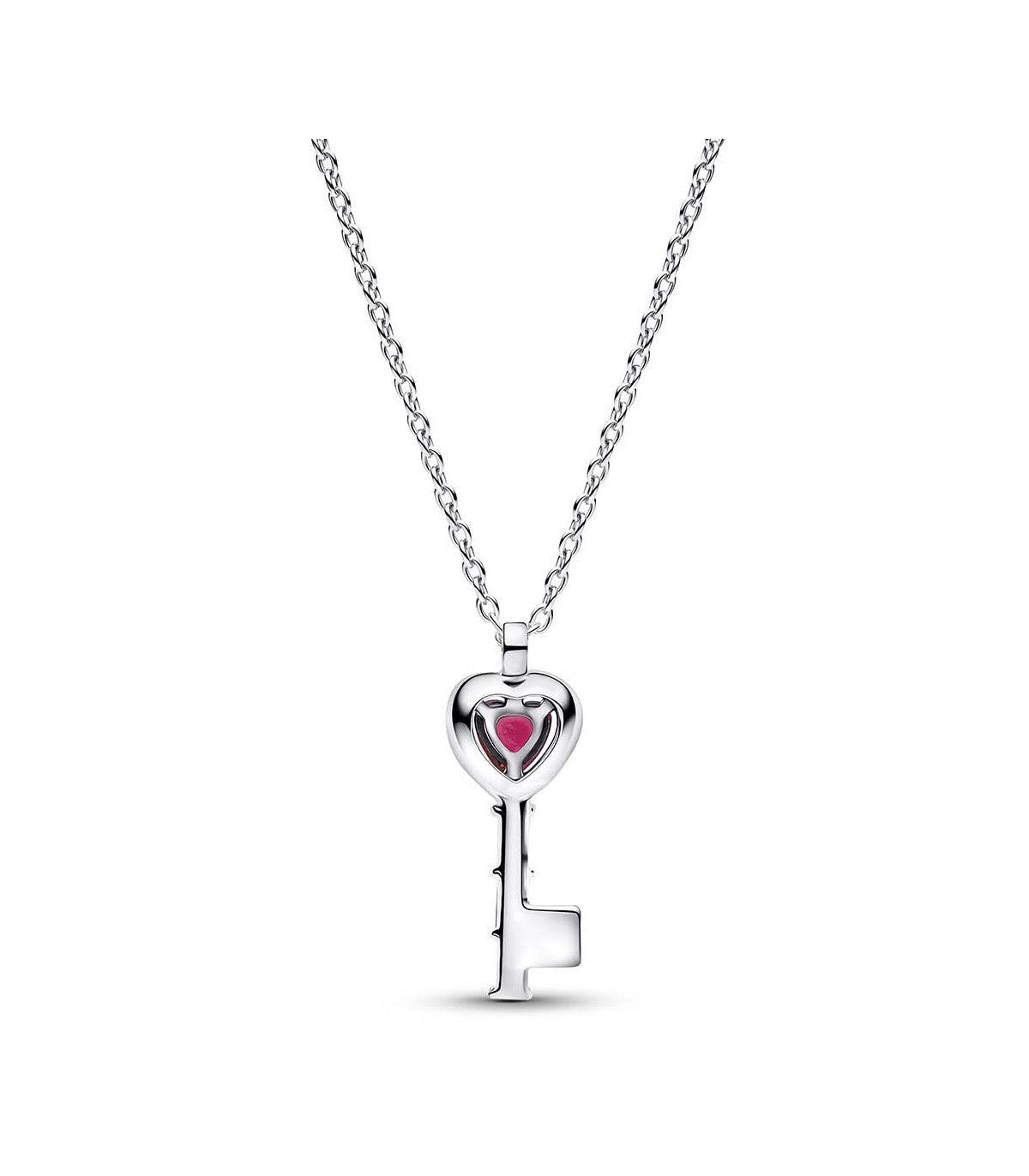 Collana Pandora Chiave con Cuore Rosso 394392C01-45