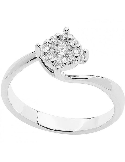 Anello Comete in Oro bianco 18kt con Diamanti ANB 2648