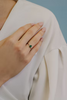 Anello in Oro Diamanti e Smeraldo ovale