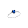 Anello in Oro Diamanti e Zaffiro ovale