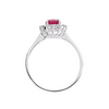 Anello in Oro Diamanti e Rubino ovale