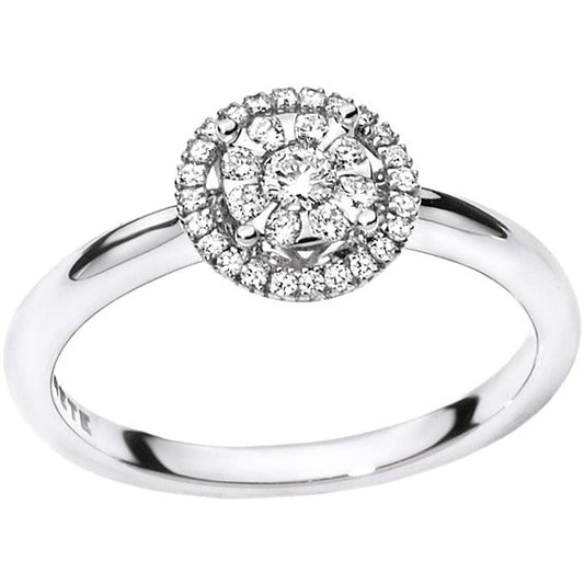 Anello Comete Donna Lumiere in Oro bianco Diamante 0.22 Ct ANB1707